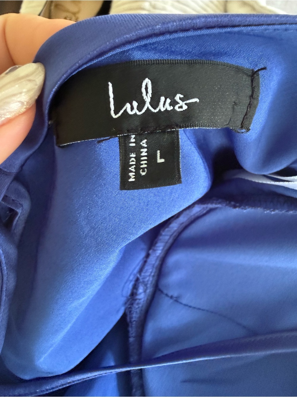 Lulus Luxe Simplicity Blue Satin Lace-Up Mini Dress Royal Blue - Picture 9 of 10